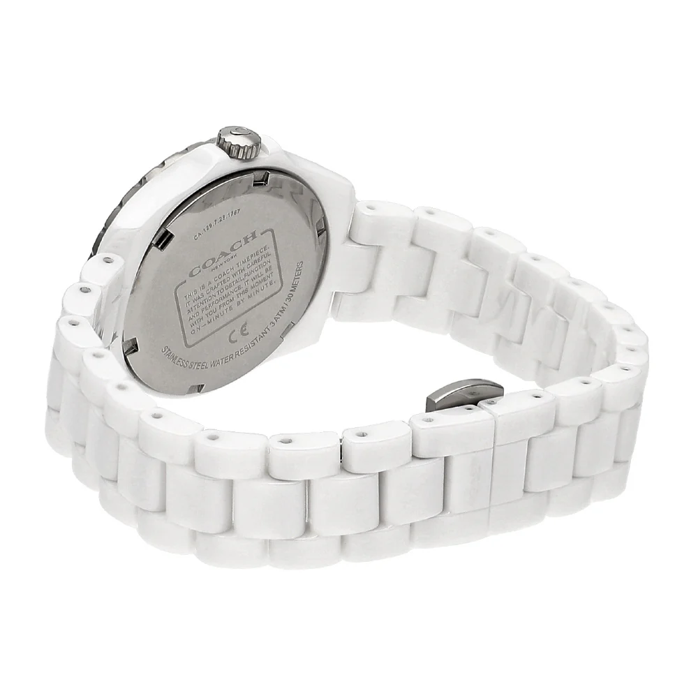 COACH 14503462 Stylish Preston Watch 2-Year Warranty White Color Elegant Design - Image 4