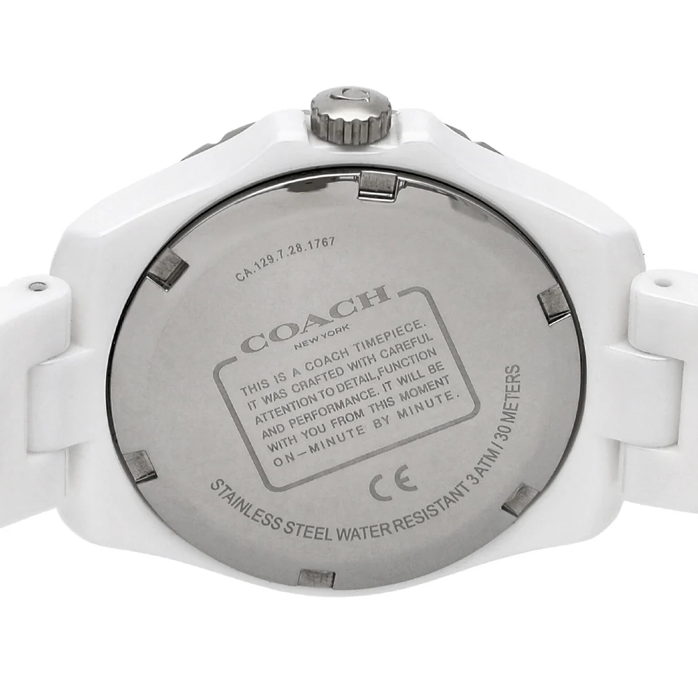 COACH 14503462 Stylish Preston Watch 2-Year Warranty White Color Elegant Design - Image 5