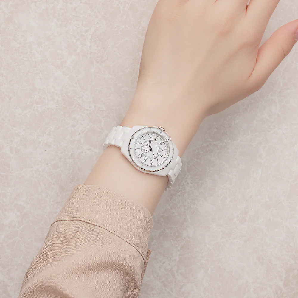 COACH 14503462 Stylish Preston Watch 2-Year Warranty White Color Elegant Design - Image 7