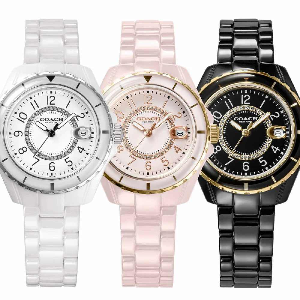 COACH 14503462 Stylish Preston Watch 2-Year Warranty White Color Elegant Design - Image 8