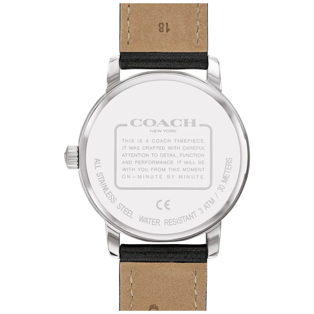 COACH 14503585 Elegant 36mm Black Dial Durable Stainless Steel Water-Resistant 5-Year Warranty - Image 3