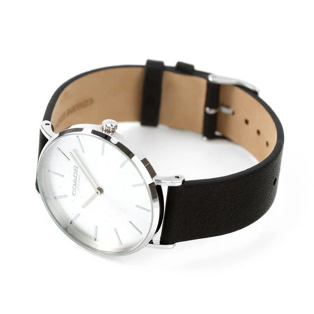 COACH 14503629 Perry Silver Watch with 2 Year Warranty Stylish Design Water Resistant Durable Quality for Everyday Wear