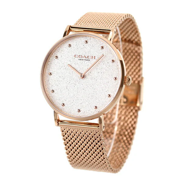 COACH 14503631 Perry Silver Watch with 2 Year Warranty, Stylish Design, Water Resistant, Perfect for Everyday Wear