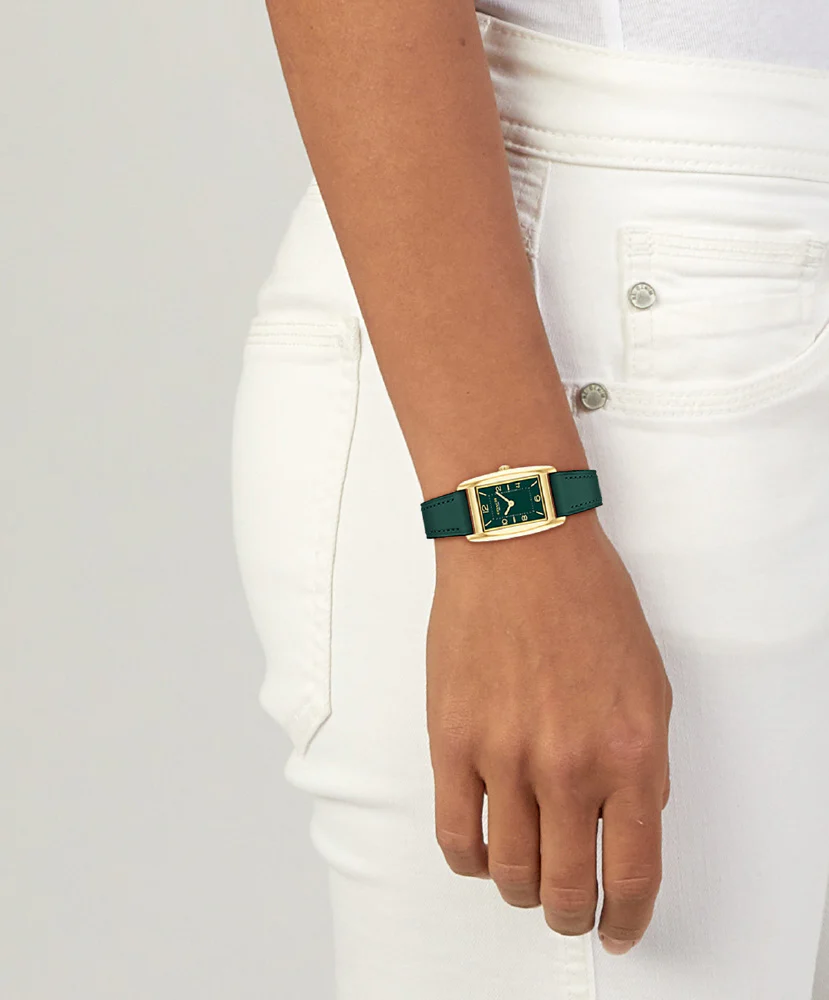 COACH 14504354 Elegant Green Leather Watch 5-Year Warranty Stylish 24mm x 35mm Design Perfect for Any Occasion - Image 4