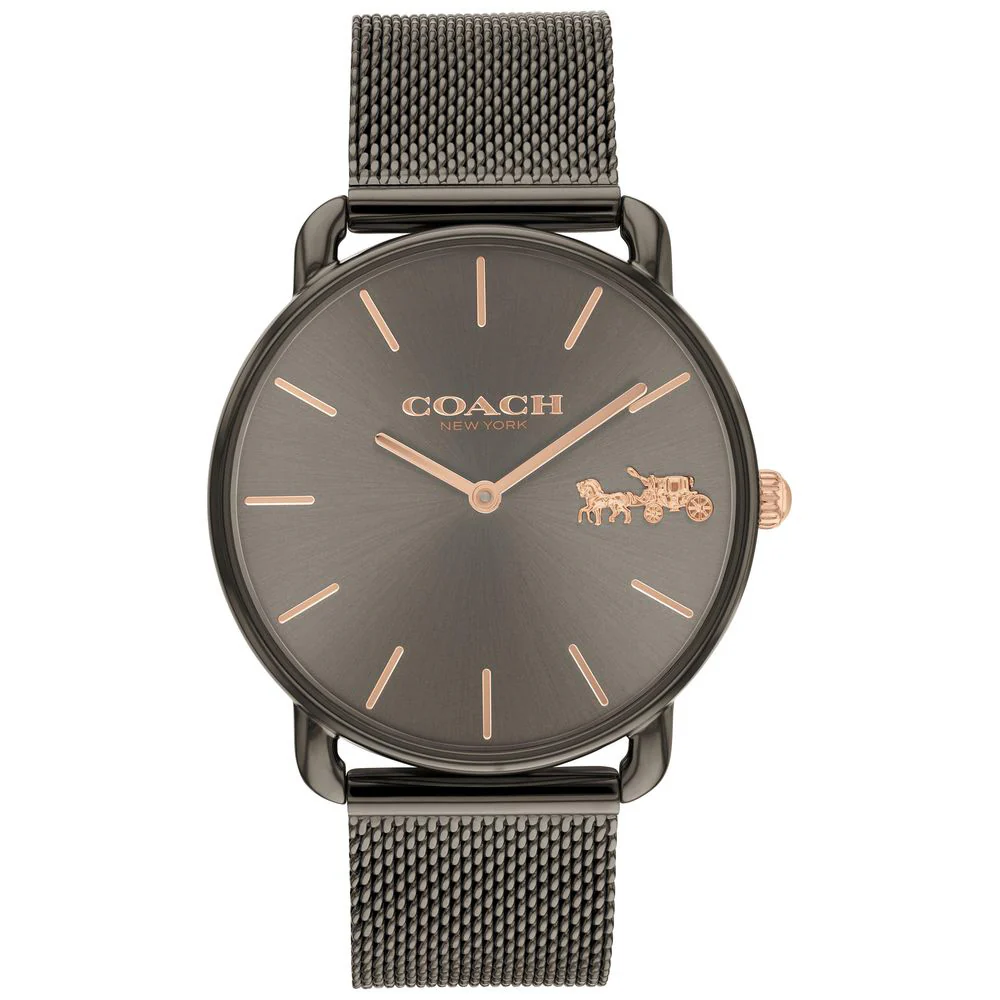 COACH 14504385 Elegant Black 36mm Design Durable Stainless Steel Water Resistant 5-Year Warranty