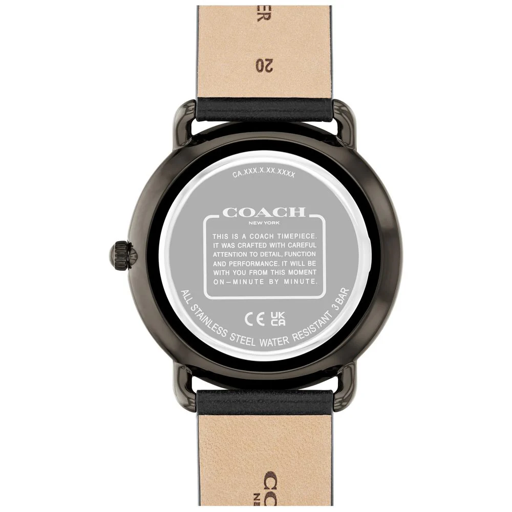 COACH 14602719 Elegant Black Dial 41mm Stainless Steel Case Water Resistant 5-Year Warranty - Image 3