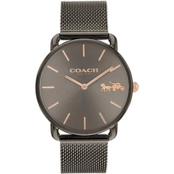 COACH ELLIOT36mm Stylish Leather Strap - Water Resistant - Quartz Movement - Elegant Design - Image 2