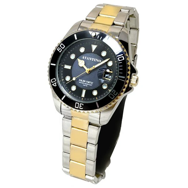 CREPHA AV-AM284-BKT Solar Powered Calendar Watch Stylish Design Water Resistant Durable Construction