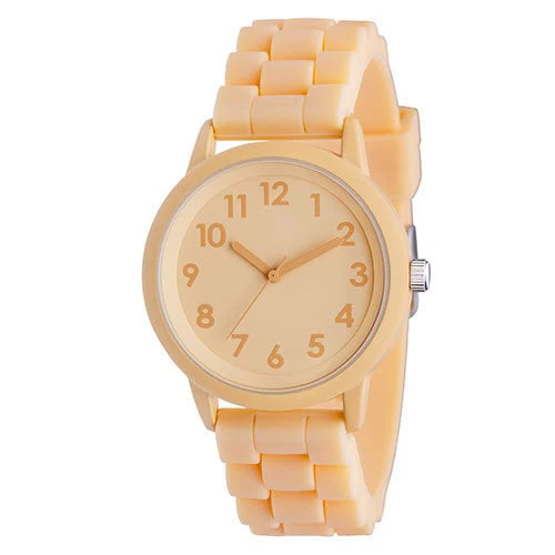 CREPHA B-NB-AL271-OR Analog Watch with Silicone Band Stylish Orange Color Water Resistant Lightweight Design