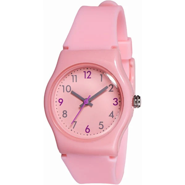 CREPHA NB-AK278-LPK Color Fashion Watch Silicone Band Stylish Lightweight Water-Resistant Trendy Design
