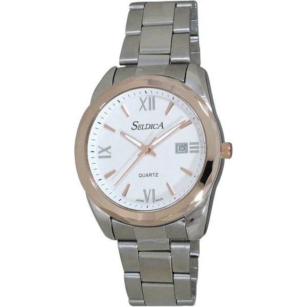 CREPHA SD-AM049-SVT Elegant Design Water Resistant Japanese Movement Durable Stainless Steel Band