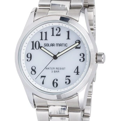 CREPHA SM-AM167-WTS Solar Watch Eco-Friendly Design Water Resistant Stylish Stainless Steel Band - Image 5