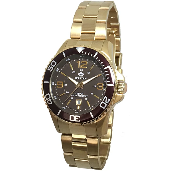 CREPHA SR-AL072-GD Elegant Analog Watch with Stainless Steel Band Water Resistant Stylish Design