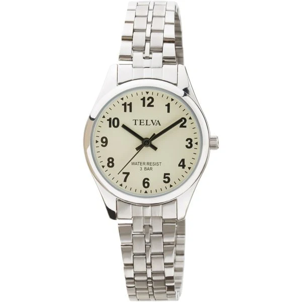 CREPHA TE-AL148-CHS Elegant Analog Watch Stylish Design Water Resistant Durable Stainless Steel Band