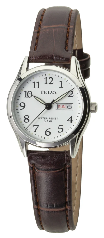 CREPHA TE-AL177-WTS Elegant Women's Tea Leather Strap Stylish Design Water Resistant Lightweight