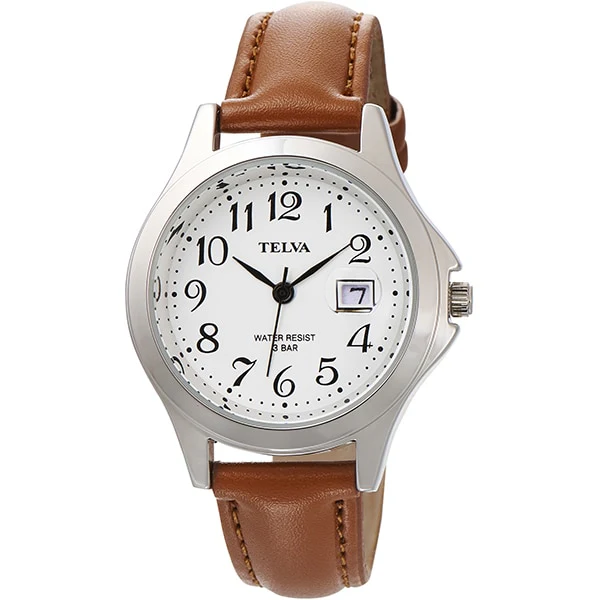 CREPHA TE-AL355-WTS Elegant Design Date Function Water-Resistant Stainless Steel Band