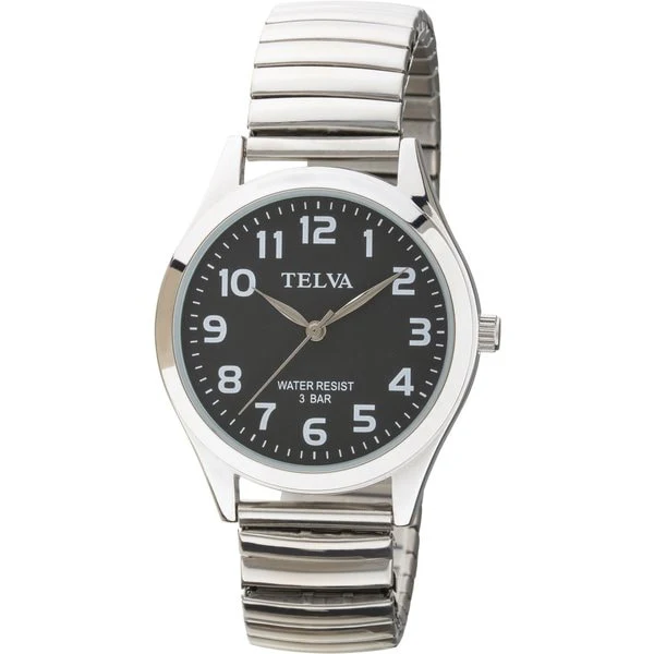 CREPHA TE-AM149-BKS Analog Watch - Elegant Design - Water Resistant - Durable Stainless Steel - Easy-to-Read Dial