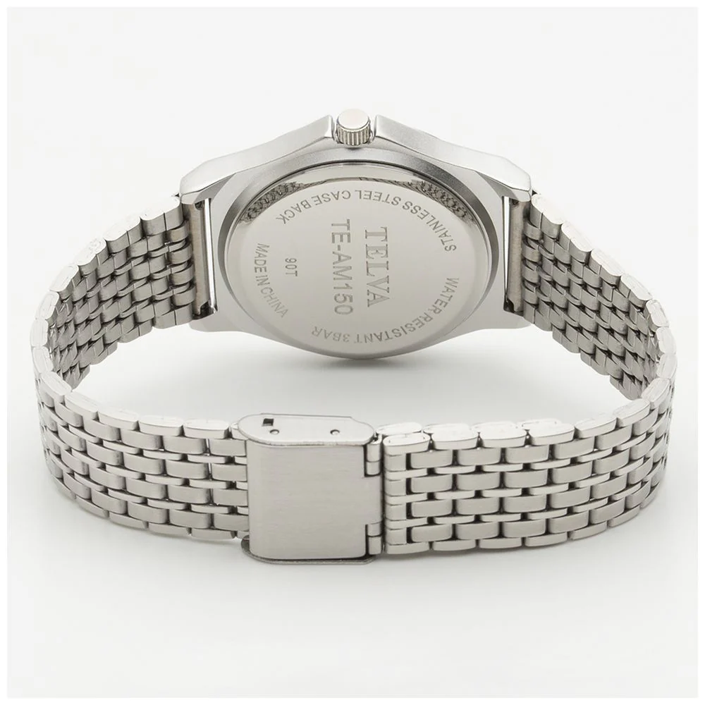 CREPHA TE-AM150-CHS Stylish Analog Watch for Men Silver Cream Color Durable Design Water Resistant Elegant Timepiece - Image 2