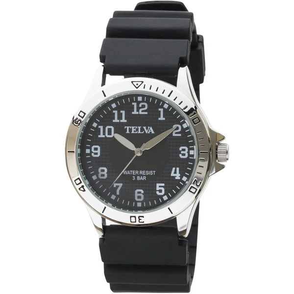 CREPHA TE-AM152-BKS Elegant Analog Watch - Water Resistant - Durable Stainless Steel - Classic Design - Easy-to-Read