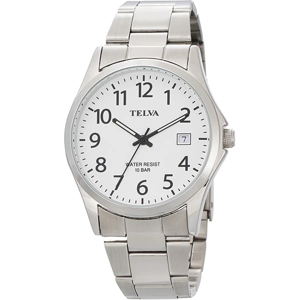 CREPHA TE-AM339-WTS Stylish 10 ATM Water Resistant Date Function Durable Stainless Steel Design