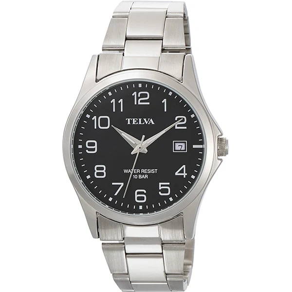 CREPHA TE-AM342-BKS Stylish 10 ATM Water Resistant Date Display Durable Stainless Steel Elegant Design