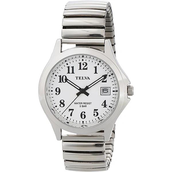 CREPHA TE-AM351-WTS Stylish Date Watch - Durable Stainless Steel - Water Resistant - Elegant Design