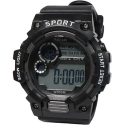 CREPHA TE-D280-BKW Digital Watch with Durable Rubber Band Waterproof LED Display Stylish Design - Image 3