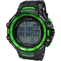 CREPHA TE-D281-GN Digital Watch with Durable Rubber Band Water Resistant LED Display Lightweight Design - Image 3