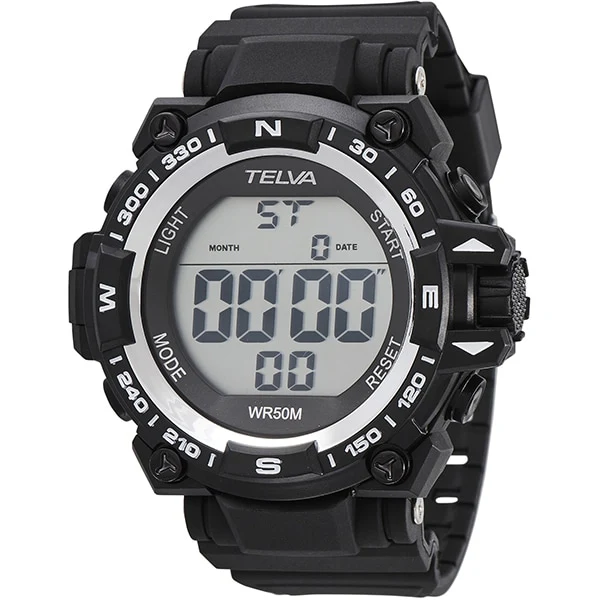 CREPHA TE-D375-BK Digital Stopwatch Water Resistant 5 ATM Lightweight Design Stylish Look