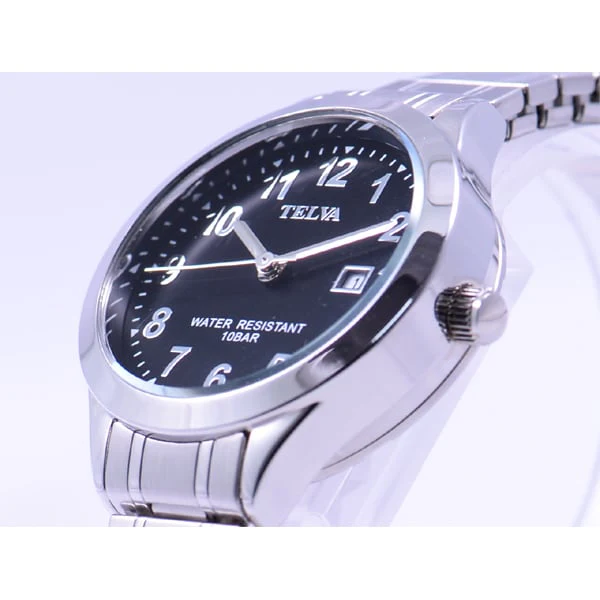 CREPHA TEV-1361-BKS Stylish Design Water Resistant Quartz Movement Durable Stainless Steel Band