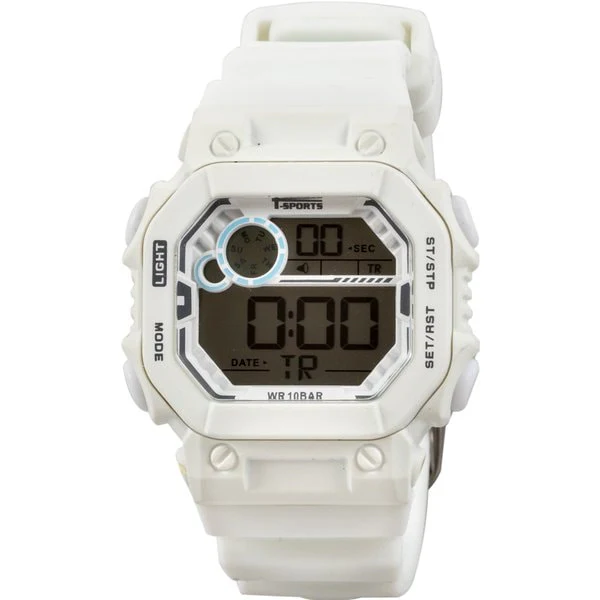 CREPHA TS-D111-WT Digital Watch with Waterproof Design LED Display Multiple Functions Stylish and Durable