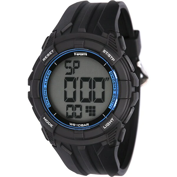 CREPHA TS-D317-BK Digital Sports Watch with Water Resistance Stopwatch LED Display Lightweight Design - Image 3