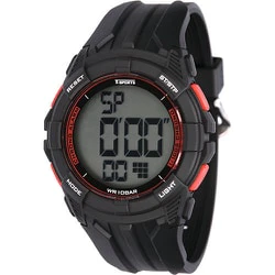 CREPHA TS-D317-RD Digital Sports Watch - Waterproof - Stopwatch Function - LED Display - Lightweight Design - Image 3