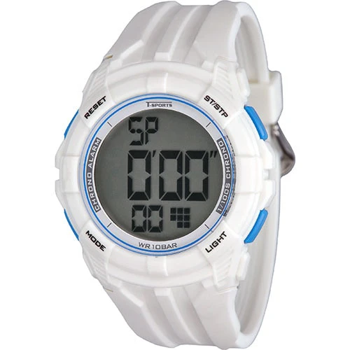 CREPHA TS-D317-WT Digital Sports Watch with Waterproof Design LED Display Stopwatch Function and Adjustable Strap - Image 3