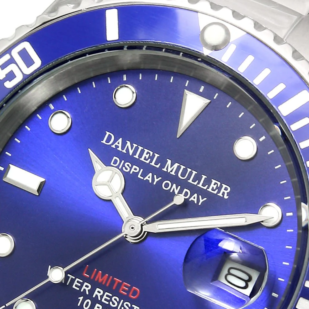 DANIEL MULLER DM-2018BL Diver's Quartz Watch - Image 4