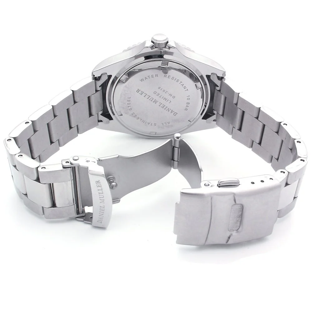 DANIEL MULLER DM-2018GN Stainless Steel Diver's Watch - Image 6
