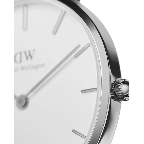 Daniel Wellington DW00100164 Elegant Petite Sterling Silver 32mm White Minimalist Design 2-Year Warranty