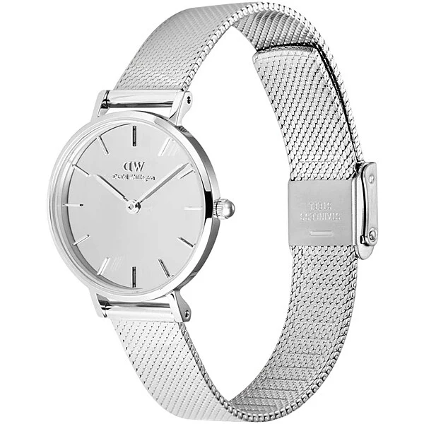 Daniel Wellington DW00100796 Elegant Petite Reflection Silver Minimalist Design 2-Year Warranty Timeless Style