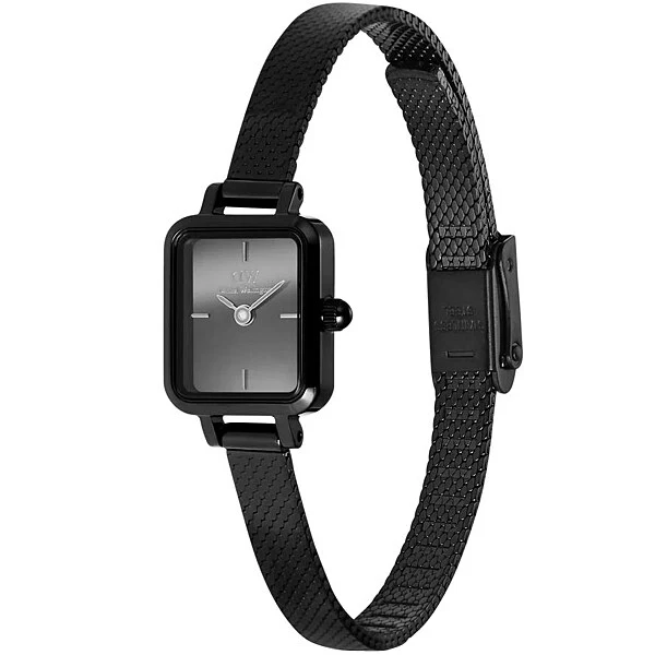 Daniel Wellington DW00100802 Quadro Mini Reflection Black Elegant Design Water Resistant 2-Year Warranty Classic Style