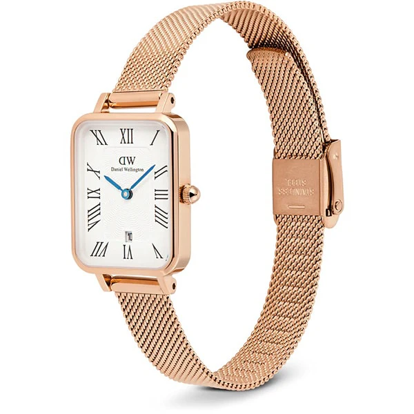 Daniel Wellington DW00100860 Elegant Rose Gold Case White Dial 20x26mm Water Resistant 2-Year Warranty