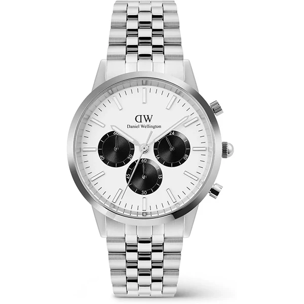Daniel Wellington DW00100872 Iconic 42mm Chronograph White Dial Stainless Steel Water Resistant 2-Year Warranty - Image 3