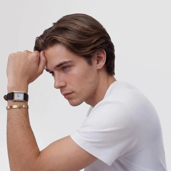 Daniel Wellington DW00100899 Elegant Black Lizard Leather White Dial Gold Accents 2-Year Warranty - Image 2