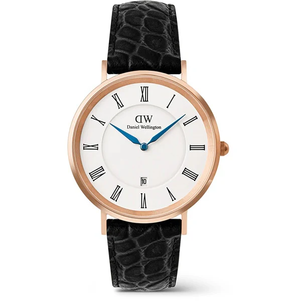 Daniel Wellington DW00100916 Classic Roman Numerals Black Croc Leather Rose Gold 40mm Elegant Design 2-Year Warranty - Image 3