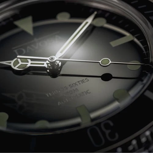 DAVOSA 161.525.55 DAVOSA Ternos Sixties Aluminum Bezel Automatic Watch Black - Genuine Product, Stylish Timepiece - Image 2