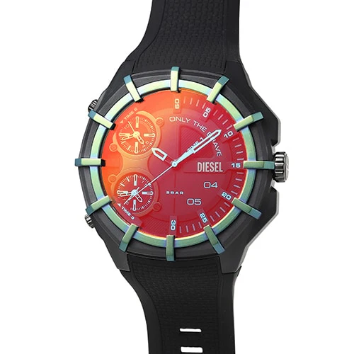 DIESEL DZ1986 Stylish 51mm Men's Watch Rubber Band Water Resistant 1-Year Warranty Imported
