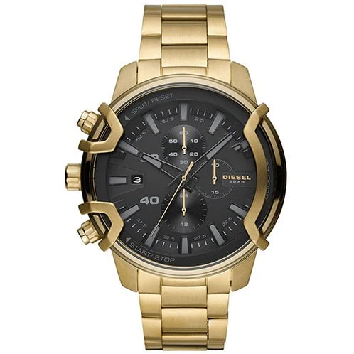DIESEL DZ4522 Bold Black Men's Metal Band Stylish Design Water Resistant 1-Year Warranty