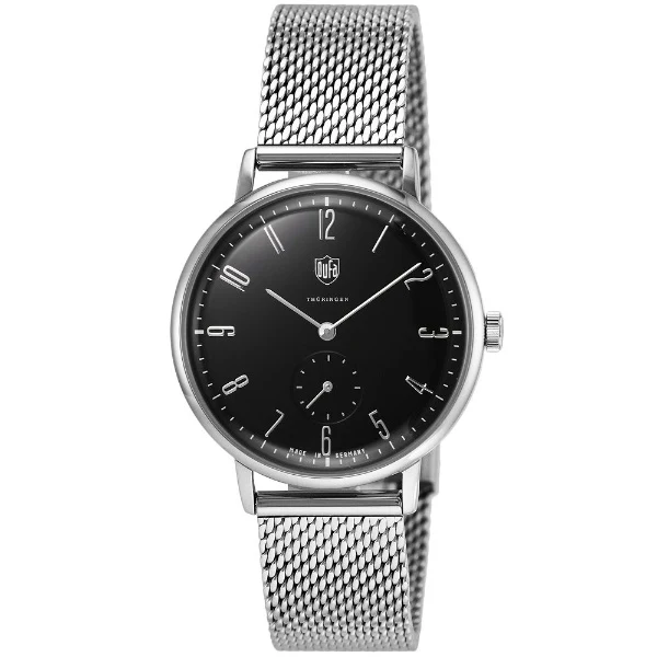 DUFA DF900111 Elegant Design Automatic Movement Water Resistant Stainless Steel Case Leather Strap