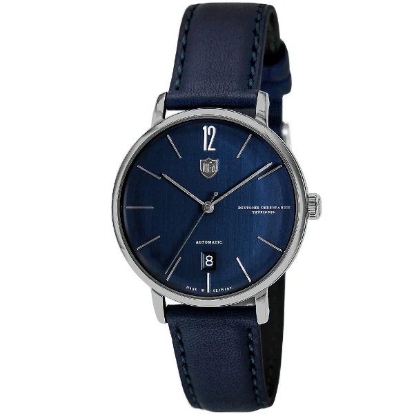 DUFA DF9011NV Elegant Design Automatic Movement Water Resistant Stylish Leather Strap