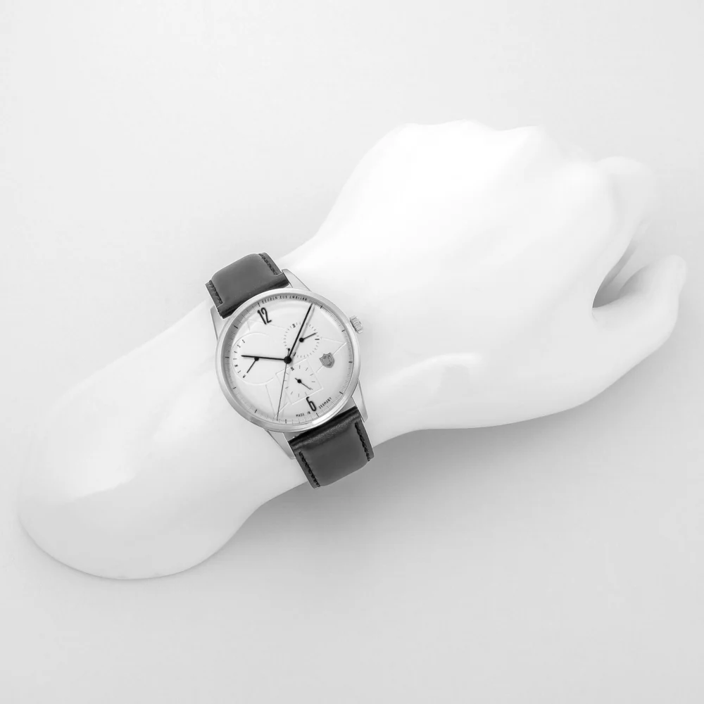 DUFA DF901905 Elegant Silver Case Automatic Movement Calendar Function Stylish Design - Image 4