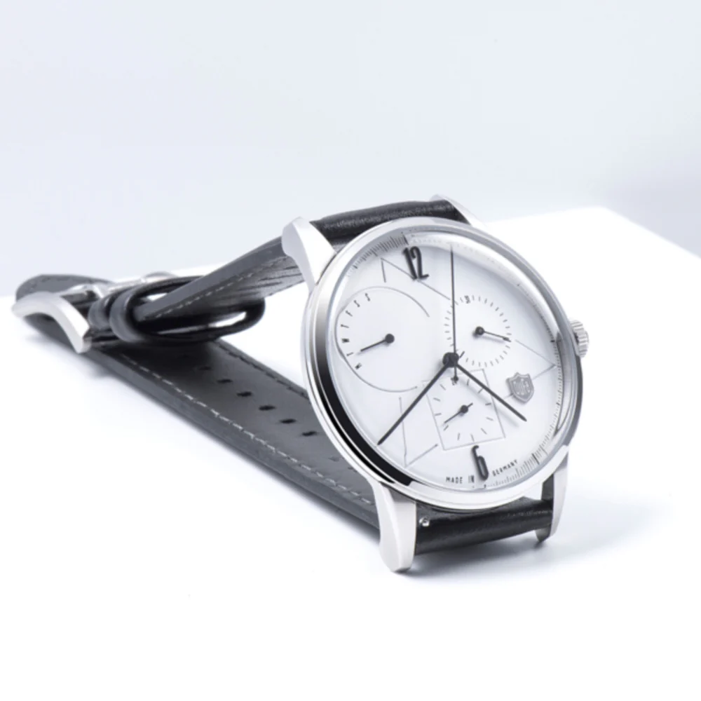 DUFA DF901905 Elegant Silver Case Automatic Movement Calendar Function Stylish Design - Image 6